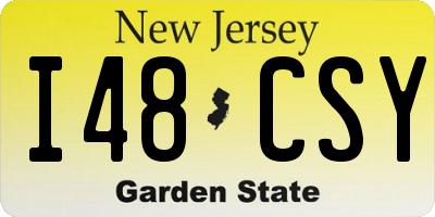 NJ license plate I48CSY