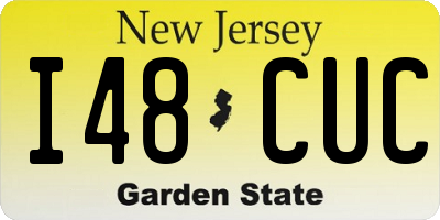 NJ license plate I48CUC