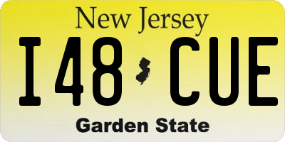 NJ license plate I48CUE