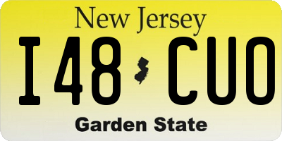 NJ license plate I48CUO