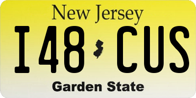 NJ license plate I48CUS