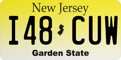 NJ license plate I48CUW