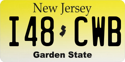 NJ license plate I48CWB
