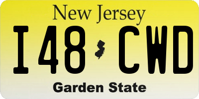 NJ license plate I48CWD