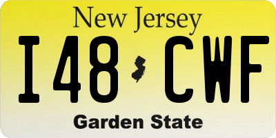 NJ license plate I48CWF