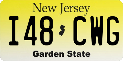 NJ license plate I48CWG