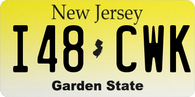NJ license plate I48CWK