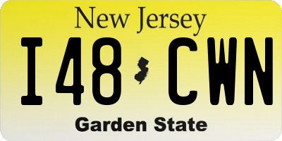 NJ license plate I48CWN