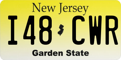 NJ license plate I48CWR