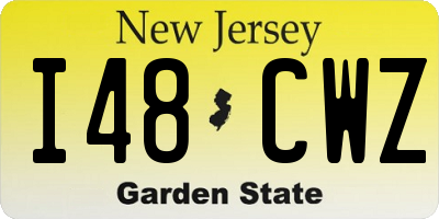 NJ license plate I48CWZ
