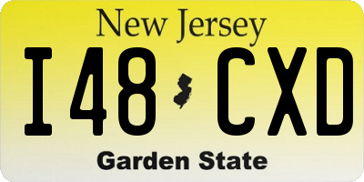 NJ license plate I48CXD