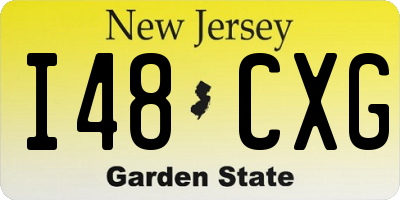 NJ license plate I48CXG
