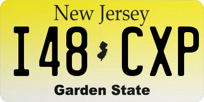 NJ license plate I48CXP