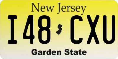 NJ license plate I48CXU