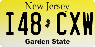 NJ license plate I48CXW