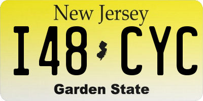 NJ license plate I48CYC