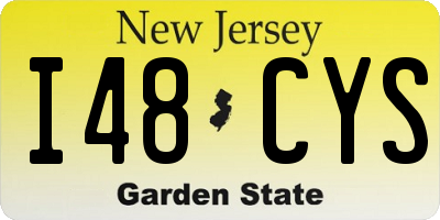 NJ license plate I48CYS
