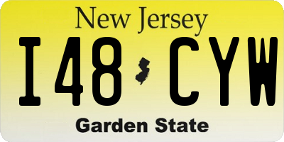 NJ license plate I48CYW