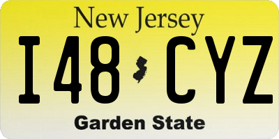 NJ license plate I48CYZ