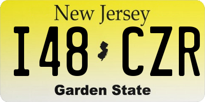 NJ license plate I48CZR