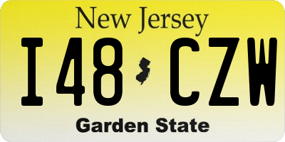 NJ license plate I48CZW