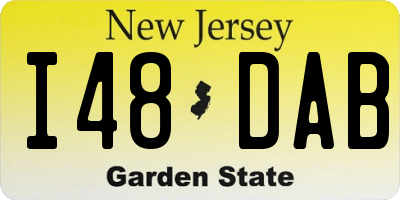 NJ license plate I48DAB