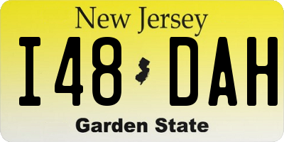 NJ license plate I48DAH