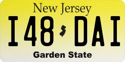 NJ license plate I48DAI