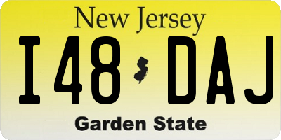 NJ license plate I48DAJ