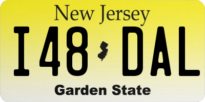 NJ license plate I48DAL