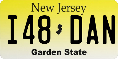 NJ license plate I48DAN