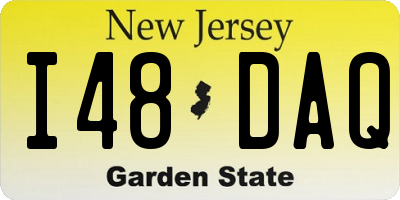 NJ license plate I48DAQ