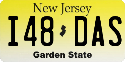 NJ license plate I48DAS