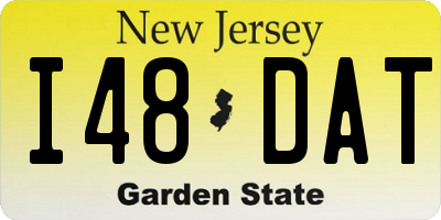 NJ license plate I48DAT