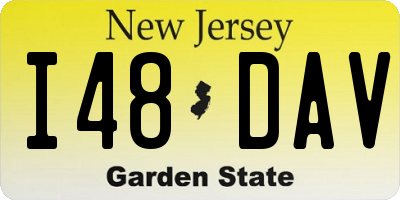 NJ license plate I48DAV