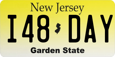 NJ license plate I48DAY