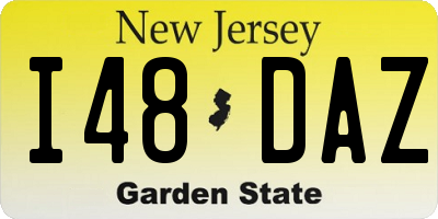 NJ license plate I48DAZ