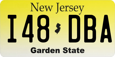 NJ license plate I48DBA