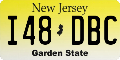NJ license plate I48DBC