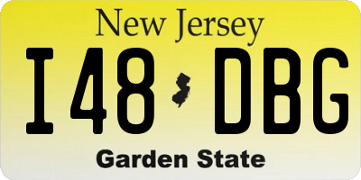 NJ license plate I48DBG