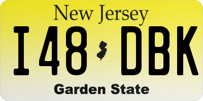 NJ license plate I48DBK