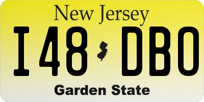 NJ license plate I48DBO