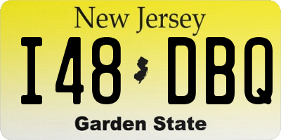 NJ license plate I48DBQ