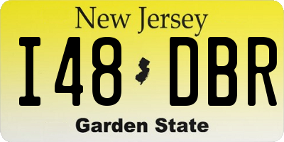 NJ license plate I48DBR