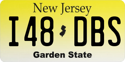 NJ license plate I48DBS