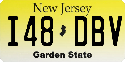 NJ license plate I48DBV
