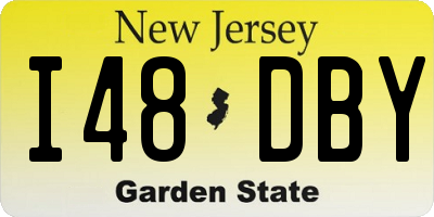 NJ license plate I48DBY