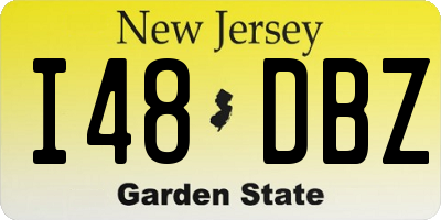 NJ license plate I48DBZ
