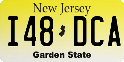 NJ license plate I48DCA