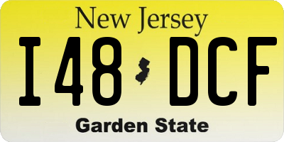 NJ license plate I48DCF
